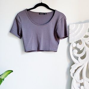 {Boohoo} Ribbed Crop Top